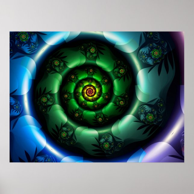 Lockige Farbrolle Poster (Vorne)
