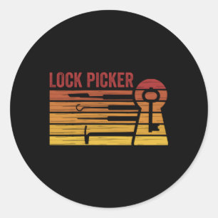 Lockpicker Lockpicking Locksmith-Schlüssel Runder Aufkleber