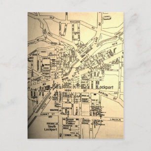 Lockport, NY Vintage Karte