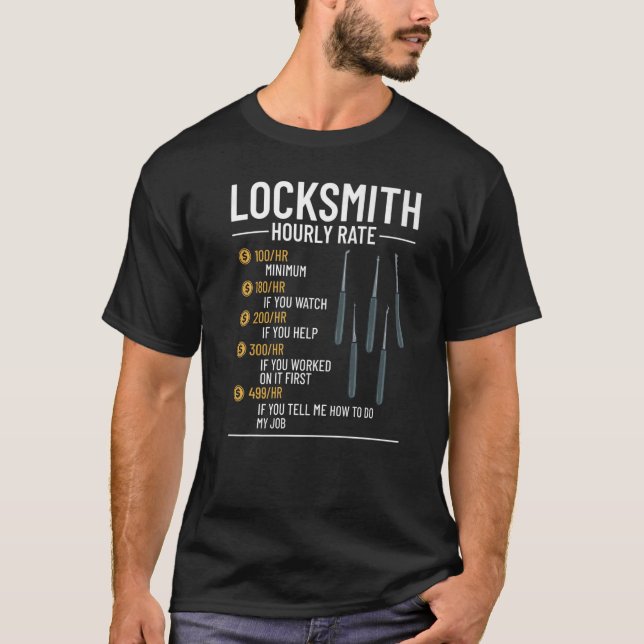 Lockschmiedeverriegelung Autotüre T-Shirt (Vorderseite)