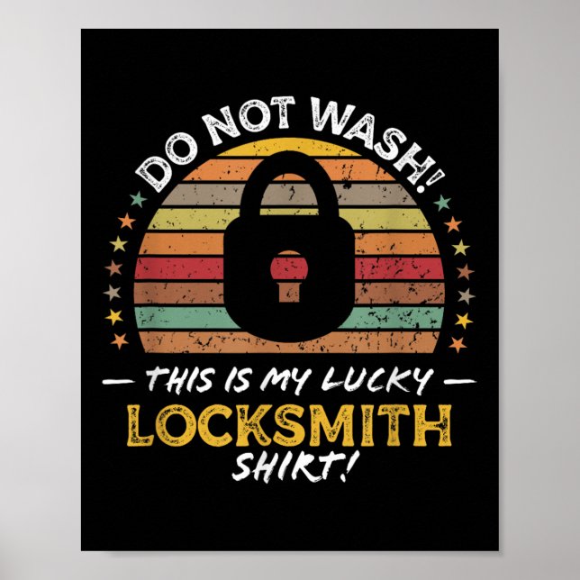 Locksmith Funny Quote, Lock Picker Graphic Poster (Vorne)