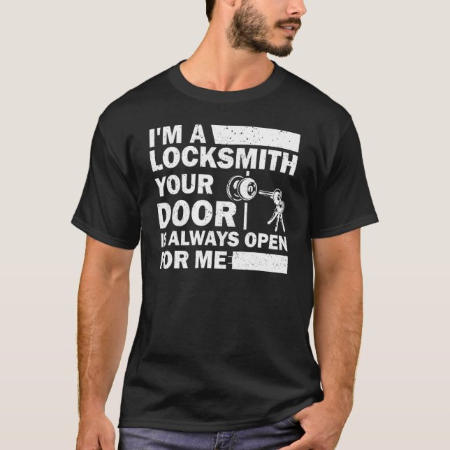 Locksmith Locksmithing Tools Lock Picker Lock Pick T-Shirt (Vorderseite)