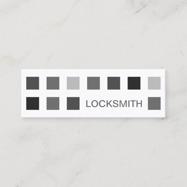LOCKSMITH (Mod-Quadrate) Mini Visitenkarte (Vorderseite)