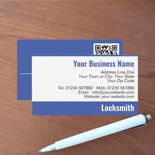 Locksmith QR Code Business Card Visitenkarte (Von Creator hochgeladen)