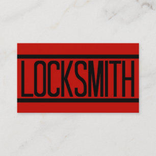 Locksmith Red Business Card Visitenkarte