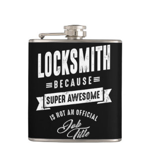 Locksmith Work Job Title Gift Flachmann