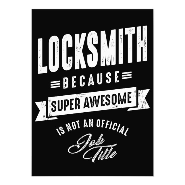 Locksmith Work Job Title Gift Fotodruck (Vorne)