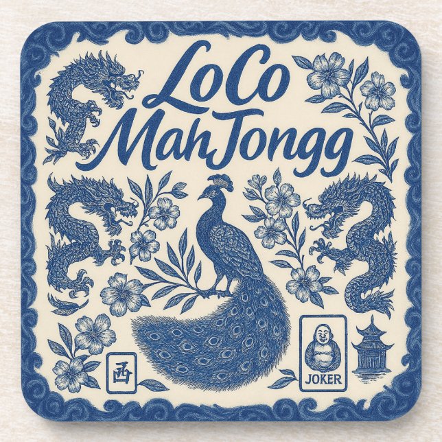 LoCo Mahjong Set of Coasters Getränkeuntersetzer (Vorderseite)