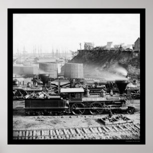 Locomot der US-Militäreisenbahn, VA 1865 Poster