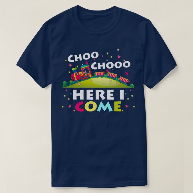 Locomotive Choo Boys Girls Bahn T-Shirt (Design vorne)