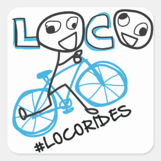 LOCORides-Aufkleber Quadratischer Aufkleber