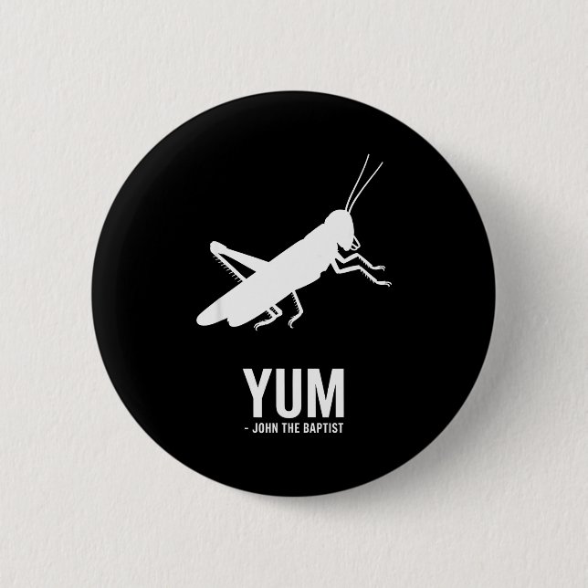 Locust John The Baptist Funny Christian New Testam Button (Vorderseite)