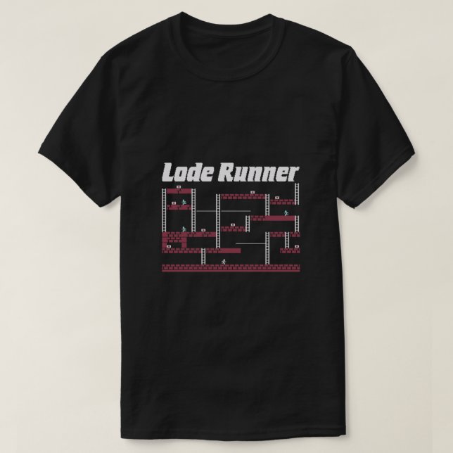 Lode Runner Video Game Retro Thema Classic T-Shirt (Design vorne)