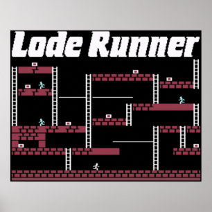 Lode Runner Video Game Retrothema Poster