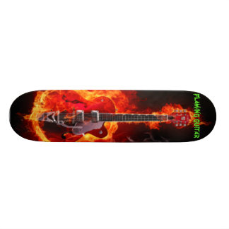 lodernde Gitarre Skateboard