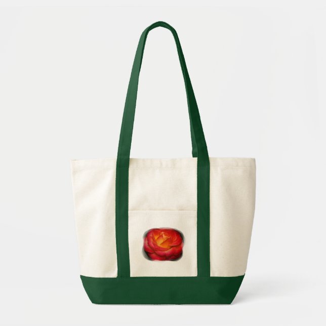 Lodernde Rosen-Tasche Tragetasche (Vorne)