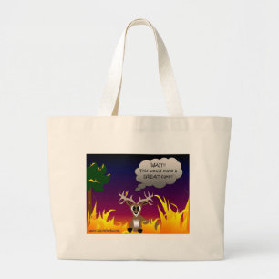 Lodernde Rotwild-Tasche Jumbo Stoffbeutel