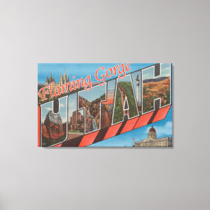 Lodernde Schlucht, Utah - große Buchstabe-Szenen Leinwanddruck