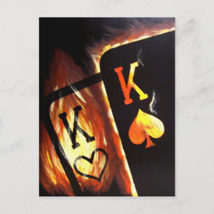 Lodernde Taschen-Könige Postcard Poker Print Postkarte