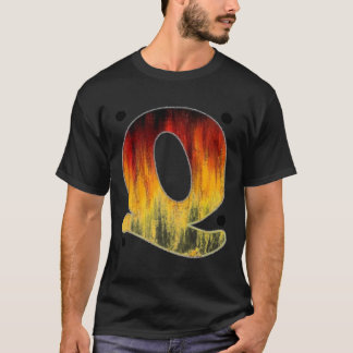 Lodernder Buchstabe Q T-Shirt