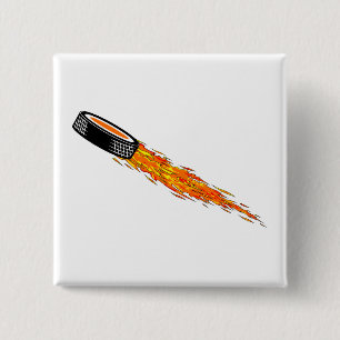 Lodernder Hockey-Puck Button