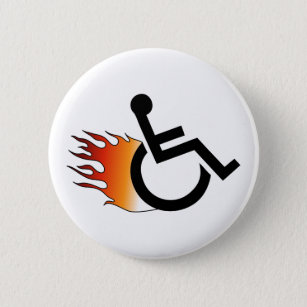 Lodernder Rollstuhl Button