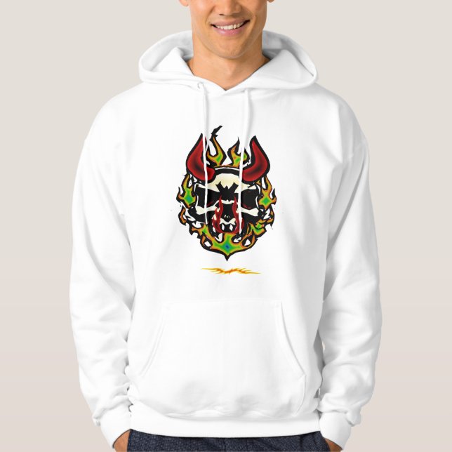 Lodernder SchädelHoodie Hoodie (Vorderseite)