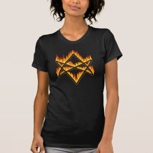 Lodernder Unicursal Hexagram-T - Shirt