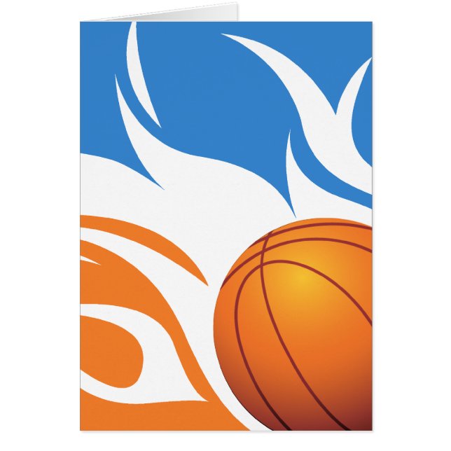 Loderndes Basketball-Blau und Orange (Vorne)