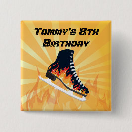 Loderndes Eis-Skaten-Button Button