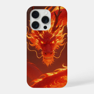 Loderndes Feuerdrache Mythischer Flammendrache F iPhone 15 Pro Hülle