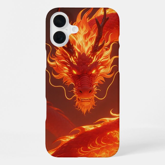 Loderndes Feuerdrache | Mythischer Flammendrache F iPhone Hülle (Rückseite)