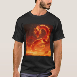 Loderndes Feuerdrache Mythischer Flammendrache F T-Shirt