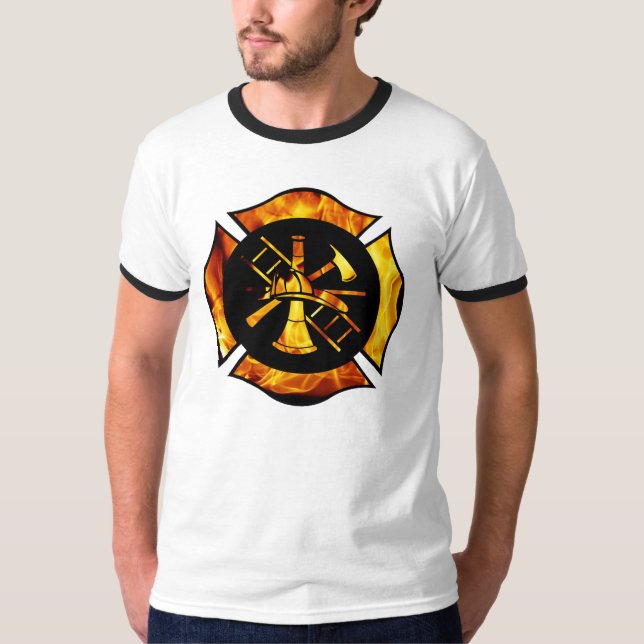 Loderndes Malteserkreuz T-Shirt (Vorderseite)