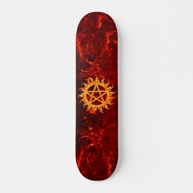 Loderndes Pentagram-Skateboard Skateboard (Vorne)