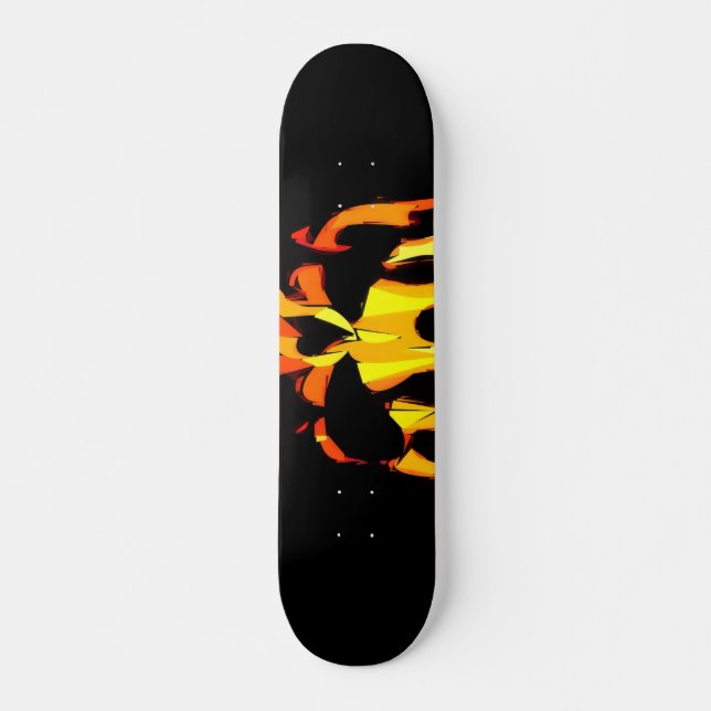 Loderndes Schädel-Skatebrett Skateboard (Vorne)