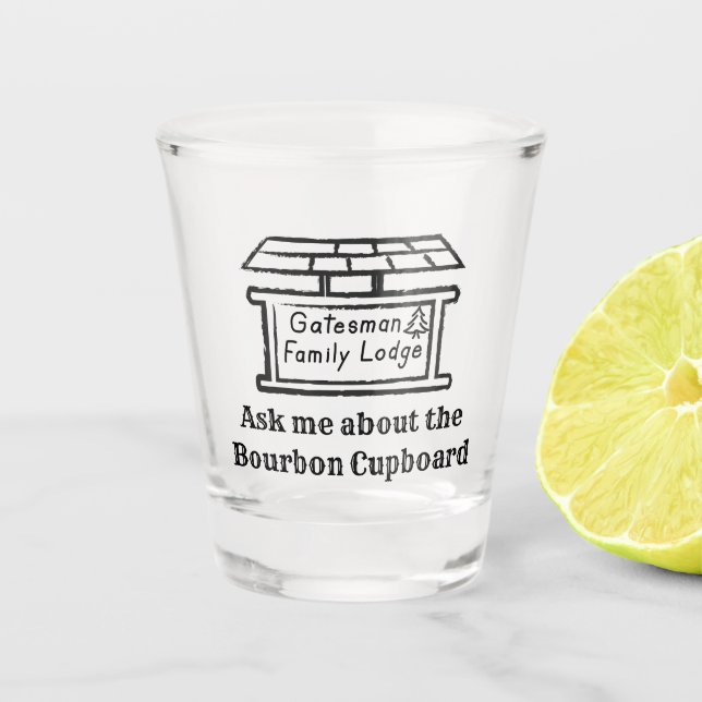 Lodge Bourbon Shotglas Schnapsglas (Vorderseite)