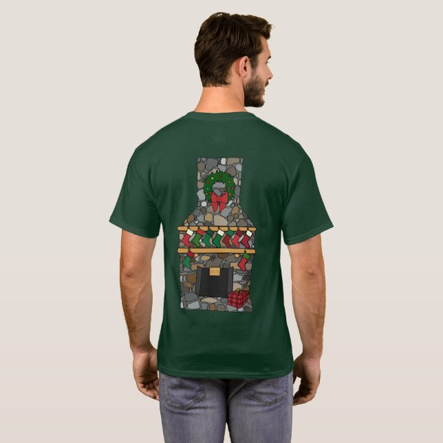 Lodge Christmas 2024 (weißer Text) T-Shirt (Schwarz voll)