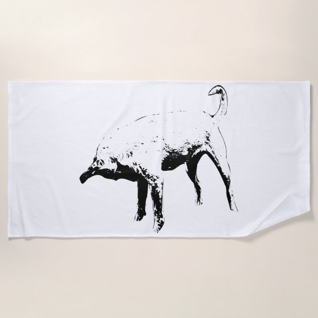 Lodge Pool, klare Linien Strandtuch (Vorderseite)