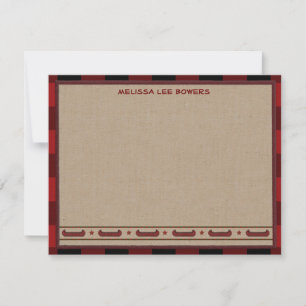 Lodge Style Personalisiert Flat Mitteilungskarten 