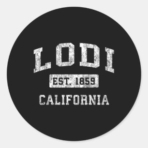Lodi California Ca Etablierte Sports Runder Aufkleber