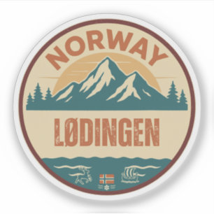 Lødingen, Norge Norwegen Aufkleber