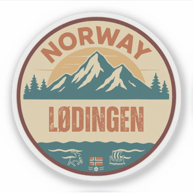 Lødingen, Norge Norwegen Aufkleber (Vorderseite)