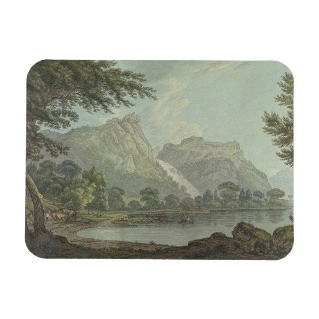 Lodore Rocks - Entfernung von Fall und Hütte (Stif Magnet (Horizontal)
