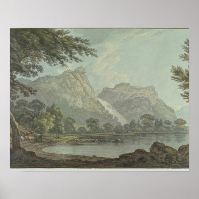 Lodore Rocks - Entfernung von Fall und Hütte (Stif Poster (Vorne)