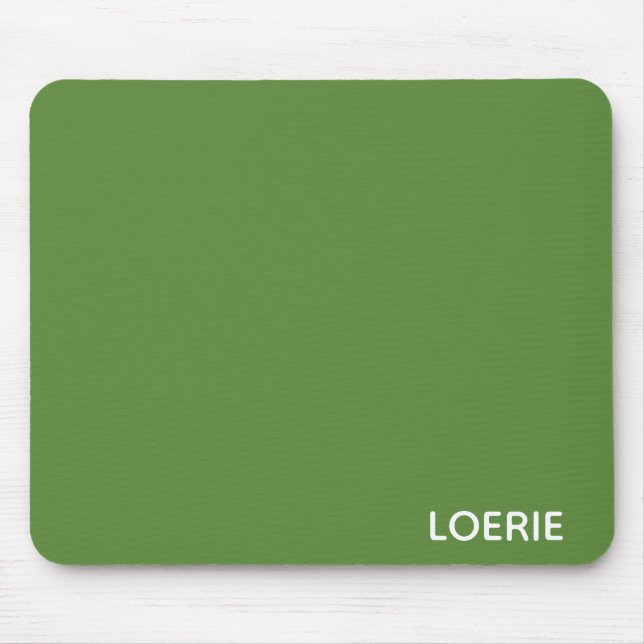 Loerie-Grün-Farbname Mousepad (Vorne)