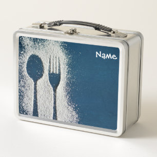 Löffel und Gabel Metall Lunch Box