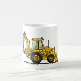 Löffelbagger-Baggerlader-Bau-Tassen Kaffeetasse