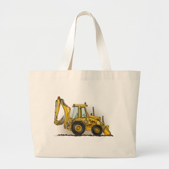 Löffelbagger-Taschen-Tasche Jumbo Stoffbeutel (Vorne)