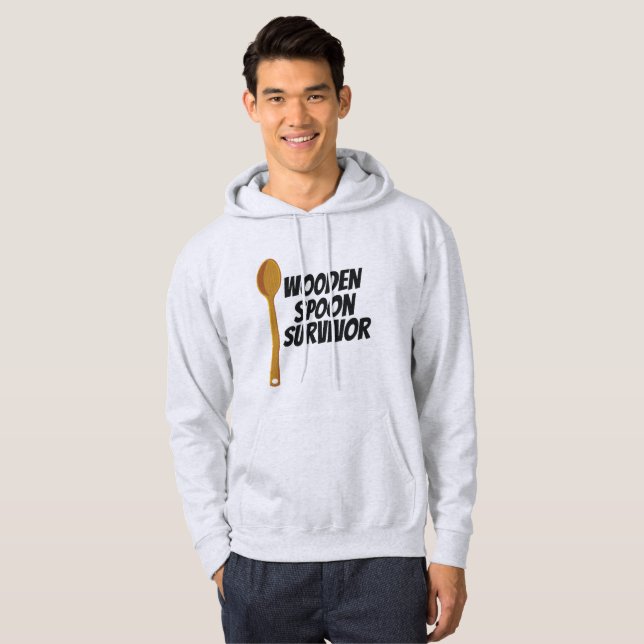 Löffelbewohner Hölzerne Nostalgie Hoodie (Vorne ganz)